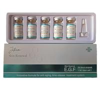 JATEEM Ampoules EGF Serum 5 ml x 10 Pieces Epidermal Growth Factor OLIGOPEPTIDE High Dose Skin Renewal Repair Acne Scars Wrinkles Burns Stains Concentrate Microneedling Lifting Made in Germany