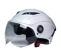 JATIBOSH Motorcycle Open Face Helmet Washable Retro Half Helmet Sweat Absorbing Breathable Electric Car Helmet, Night Anti-Glare Unisex-Helmets for Bicycle Scooter Riders DOT Approved