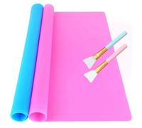 Jatidne 2 Silicone Mats for Resin Large Silicone Sheet for Craft, Clay