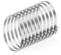 JatilEr 100-120 mm Hose Clips, 8 Pcs Pipe Clips 304 Stainless Steel Large