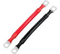 JatilEr 2 Pcs M8 Battery Cables 12V 15cm, 2AWG/35mm² Battery Inverter Cable | Copper Battery Leads, Battery Link Cables with M8 Ring Terminals Copper Wire for Auto Motorcycle Solar RV Marine