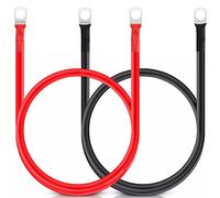 JatilEr 2 Pcs M8 Battery Cables 12V 50cm, 5AWG/16mm² Battery Inverter Cable | Copper Battery Leads, Battery Link Cables with M8 Ring Terminals Copper Wire for Auto Motorcycle Solar RV Marine