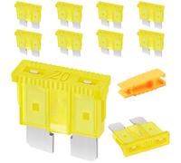 JatilEr 20A Standard Blade Fuses, 10 Pcs, Automotive Replacement Fuses, Includes Fuse Puller, Multicolored, Zinc & Plastic, Through-Hole Mount, 32V, Car/RV/Truck/Motorcycle/Boat