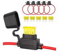JatilEr 5 Pcs 14AWG Standard Inline Fuse Holder 12V with 20A Standard Fuses