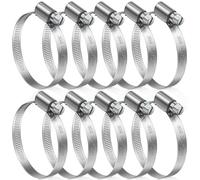 JatilEr 50-70 mm Hose Clips, 8 Pcs Pipe Clips 304 Stainless Steel
