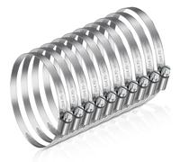 JatilEr 70-90mm Stainless Steel Pipe Clips, 8 Pcs Adjustable Clamps for Securing Hoses or Pipes, Vent, Drain, Exhaust, Water Pipe