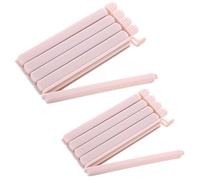 jatimdotin 10 Pcs Food Bag Clips, 15cm 12cm Plastic Sealing Bag Clips, Reusable Storage Bag Clips for Sealing Freezer Bags, Snacks, Nuts, Coffee (Pink)