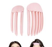 jatimdotin 2Pcs Hair Clips Women, Volume Hair Clips, Fluffy Bangs Hair Shaping Comb, Heatless Curls Root Lifter Tool, Easy Root Lifting Clips for Natural Look (Pink)