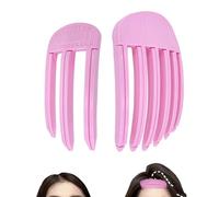 jatimdotin 2Pcs Hair Clips Women, Volume Hair Clips, Fluffy Bangs Hair Shaping Comb, Heatless Curls Root Lifter Tool, Easy Root Lifting Clips for Natural Look (Purple)