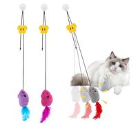 jatimdotin 3 Pieces Interactive Cat Game, Cat Toys at Home, Interactive Cat Toy, Cat Plush Toys for Cats to Exercise Cats and Relieve Boredom