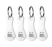 jatimdotin 4Pcs Trolley Token, Shopping Trolley Removers, Removable Shopping Trolleys Token Keyring for Releasing Supermarket Trolleys