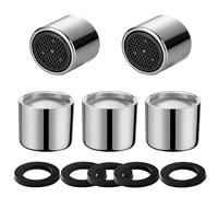 jatimdotin 5 Pieces Tap Aerator M22, Tap Filter 22mm Female Thread Replacement Part, Tap Aerator with Gasket, Faucet Accessories for Bathroom and Kitchen Faucets