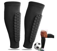 jatimdotin Shin Pads, Soccer Shin Guards, Honeycomb Compression Sleeve Football Shin Guards, Flexible Comfort & Protection, Football Shin Guards Sleeves For Teenagers and Adults (Size:L)