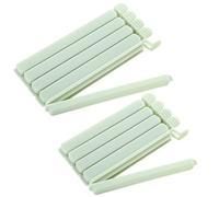 jatimdotina 10 Pcs Food Bag Clips, 15cm 12cm Plastic Sealing Bag Clips, Reusable Storage Bag Clips for Sealing Freezer Bags, Snacks, Nuts, Coffee (Green)