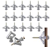 jatimdotina 20pcs Plasterboard Wall Plugs, Dry Wall Anchor Screws, Plasterboard Fixings with Screws, Heavy Duty Anti-Rotational Expansion Tube