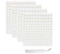 jatimdotina 900 Pcs Pearl Stickers, Self Adhesive Pearls, 2/3/4/5/6mm Flat Back Pearls for Face Beauty, Nail Art, DIY, Scrapbooking, Phone Art