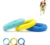 Jatmira 3Pcs Tough Durable Ring Toy for Dogs Tug Ring Strong Rubber Dog Fetch Toy for Small Medium Breeds Pack of 3