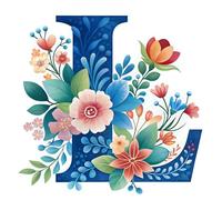 JATOK DIY Alphabet Paint by Numbers for Adults, Personalized Art Canvas On Colored Canvas, Perfect for Beginners, Home Decor, or Creative Gift Idea, L 25x25CM/10x10in (no Frame