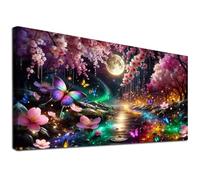 JATOK Large Diamond Art Kits Adults, Butterfly Diamond Painting Kits for Adults Beginners, DIY Full Round Drill Gem Art Crafts Home Wall Decor Relax Gifts,40x70cm/15.7x27.5in