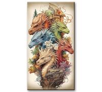JATOK Large Diamond Art Kits Adults, Dragon Diamond Painting Kits for Adults Beginners, DIY Full Round Drill Gem Art Crafts Home Wall Decor Relax Gifts, 40x70cm/15.7x27.5in