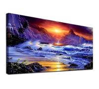 JATOK Large Diamond Art Kits Adults, Landscape Diamond Painting Kits for Adults Beginners, DIY Full Round Drill Gem Art Crafts Home Wall Decor Relax Gifts, 40x70cm/15.7x27.5in