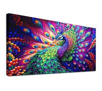 JATOK Large Diamond Art Kits Adults, Peacock Diamond Painting Kits for Adults Beginners, DIY Full Round Drill Gem Art Crafts Home Wall Decor Relax Gifts, 40x70cm/15.7x27.5in