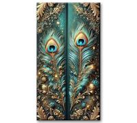JATOK Large Diamond Art Kits Adults, Peacock Feather Diamond Painting Kits for Adults Beginners, DIY Full Round Drill Gem Art Crafts Home Wall Decor Relax Gifts, 40x70cm/15.7x27.5in