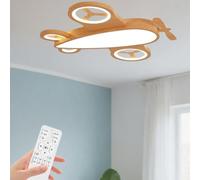 Jatwefiv Airplane LED Ceiling Light Children's Room Ceiling Lamps Modern Cartoon Ceilings Lamp with Remote Control for Boy Girl Child Creativity Charming Bedroom Study Room Lighting,yuanmu,S