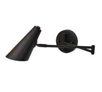 Jatwefiv Swing Arm Wall Light Dimmable Bedside wall lights Long Arm Rotation Reading Lamp E27 for Bedroom Readroom Reasturant,Black,B1