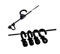 JATYP 4Pcs Monkey Tail Silencers, Premium Rubber Compound Bow String Shock Absorber for Noise Reduction & Vibration Dampening, Easy Twist-on Installation (Black)