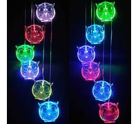 Jauarta Color-changing Owl Solar Wind for Mother's Day, Patio Decor, and Romantic Garden with 7-color Lights (Color cover)