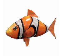 Jauarta Flying Toy, Remote Control Flying, RC Airship, Inflatable Balloon Flying Clownfish Party Decoration for Home Office Christmas Halloween Party (Orange clown fish)