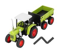 Jauarta Kids Trailer Toy, Vintage Tractor Toy with 4 Wheel Model, Retro Design, Suitable for Kids Daily Fun, Display and Play, Desk Decoration. (Green)