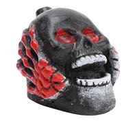 Jauarta Loudest Scream Whistle, Aztec Death Whistle, Easy To Blow Resin for Scary Horror Party, Intricate Design, Relaxing Stress Relief Tool (Red Black)