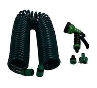 Jauarta Spiral Garden Water Hose 15M EVA 7 Modes Garden Telescopic Spring Pipe Watering Plants Gardens Lawn