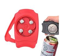 Jauhmui Beer Can Opener, Beverage Can Opener, Go Swing Can Opener, Safety No Sharp Edges Can Opener,Can Top Remover,Topless Can Opener, Simple Manual Can Opener, Bar Accessories Kitchen Tool (Red)