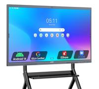 JAV 55 Inch Smart Board 4K UHD Interactive Whiteboard with EDLA Certification Built-in Android OS for Classroom Office Home Digital Display 8+128 GB for Hybrid Work (55 Inch)