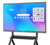 JAV Interactive Whiteboard Smart Board 86 Inch 4K UHD Touchscreen Android 14 with Google EDLA Certified Electronic Whiteboard 8+128 GB Built-in 48MP AI Camera Dual System for Office Classroom Home