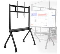 JAV Mobile Smart Board Stand for 55-86 inch Interactive Whiteboard, Cart Rolling Floor Stand TV Stand with Four Lockable Wheels for Office Classroom Home