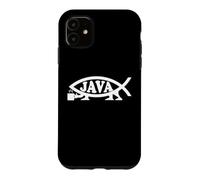 Java Coffee Darwin Evolutionist Fish Atheists Nonbeliever Case for iPhone 11
