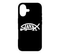 Java Coffee Darwin Evolutionist Fish Atheists Nonbeliever Case for iPhone 17