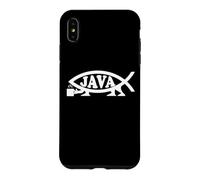 Java Coffee Darwin Evolutionist Fish Atheists Nonbeliever Case for iPhone XS Max