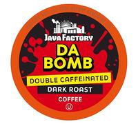 Java Factory Single Cup Coffee for Keurig K Cup Brewers, Da Bomb Extra Bold Double Caffinated, 80 Count
