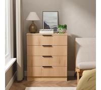 Java Fluted Chest - 4 Drawer - Natural and Nebraska