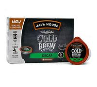 JAVA HOUSE Decaf Medium Roast Cold Brew Pods, (6 Count) Peel and Pour Pods Hot or Iced Instant Coffee Concentrate