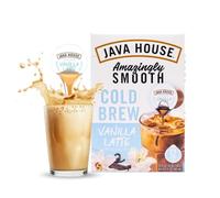 JAVA HOUSE French Vanilla Latte Cold Coffee Capsules for Peeling and Pouring Hot or Icy Capsules, Pack of 12