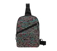 Java Script Code Chest Bag Men Sling Crossbody Backpack Chest Bag Traveling Hiking Daypack Shoulder Bag