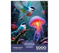 Java Sparrow Jigsaw Puzzle Adult And Children 1000 Jigsaws Beautifully Illustrated Rainy Days Fun Activities Birthday Jumbo for Boys And Girls 52x38cm/1000pcs