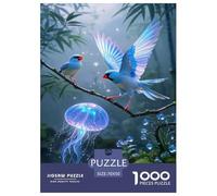 Java Sparrow Jigsaw Puzzles for Adult Challenging Puzzles Difficult Challenges 1000 Pieces Difficult Hard Jigsaw Puzzles for Man And Woman with Letters on Back 70x50cm/1000pcs