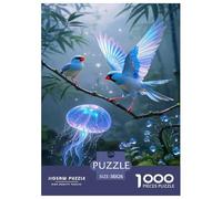 Java Sparrow Jigsaw Puzzles for Adults Difficult Challenges 1000 Piece Difficult Hard Jigsaw Puzzles for Man And Woman with Letters on Back 38x26cm/1000pcs